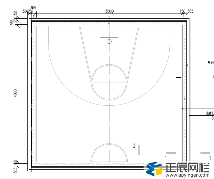 籃球場圍網(wǎng)圖紙